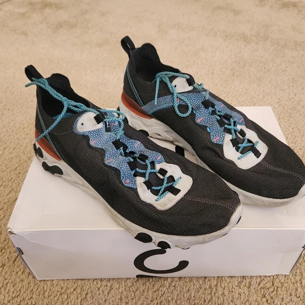 NIKE REACT ELEMENT SE‎ 55 SAFARI PACK Size 12.5 Mens Sneakers Running Shoe